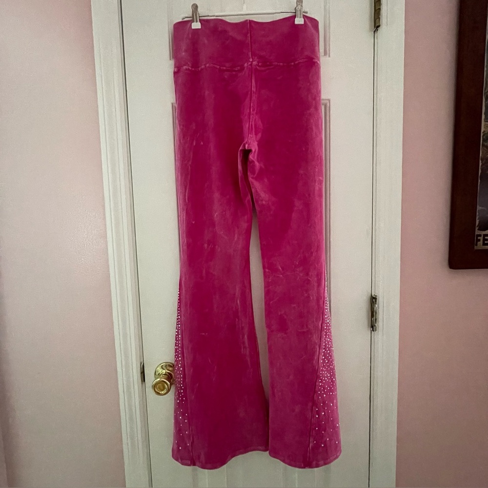 FESTIVE BOHO SPARKLING BLING HIGHWAIST FLARE LEG LEGGINGS GYPSY WITCH - Picture 13 of 13